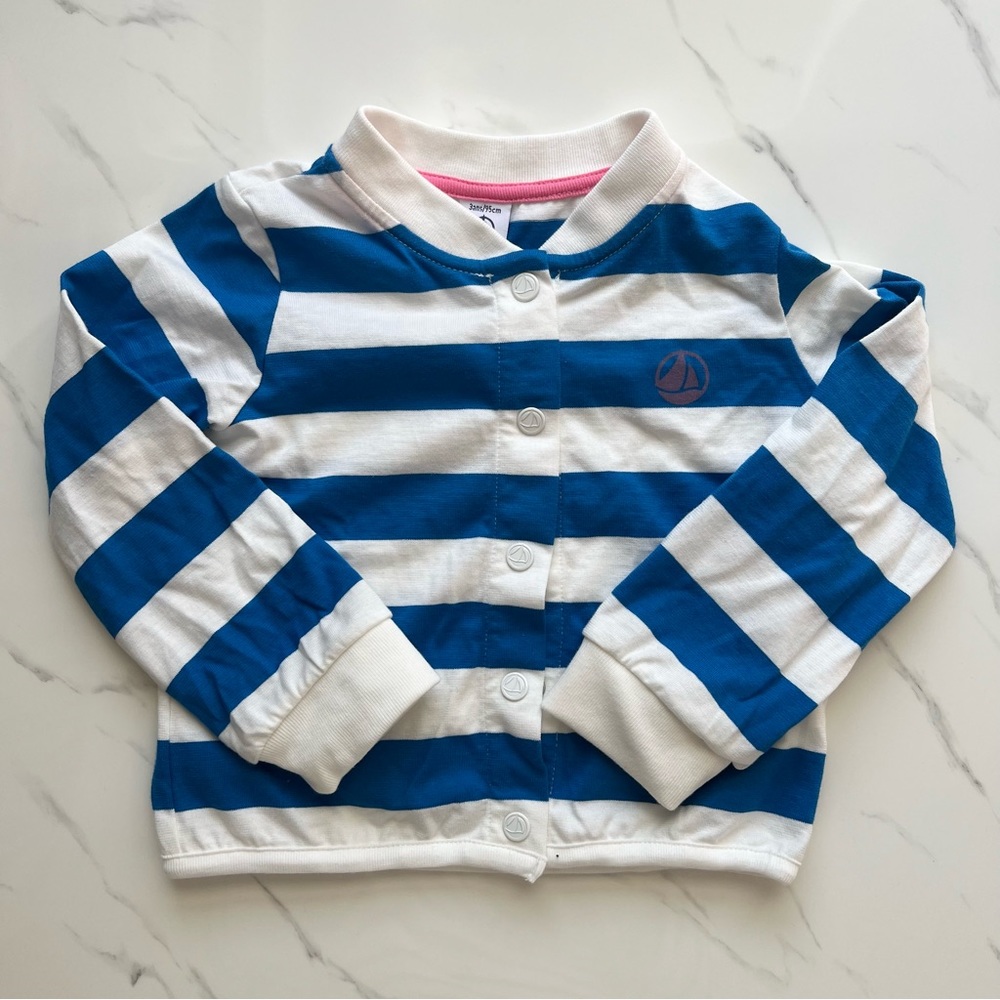 Petit Bateau Striped Cardigan